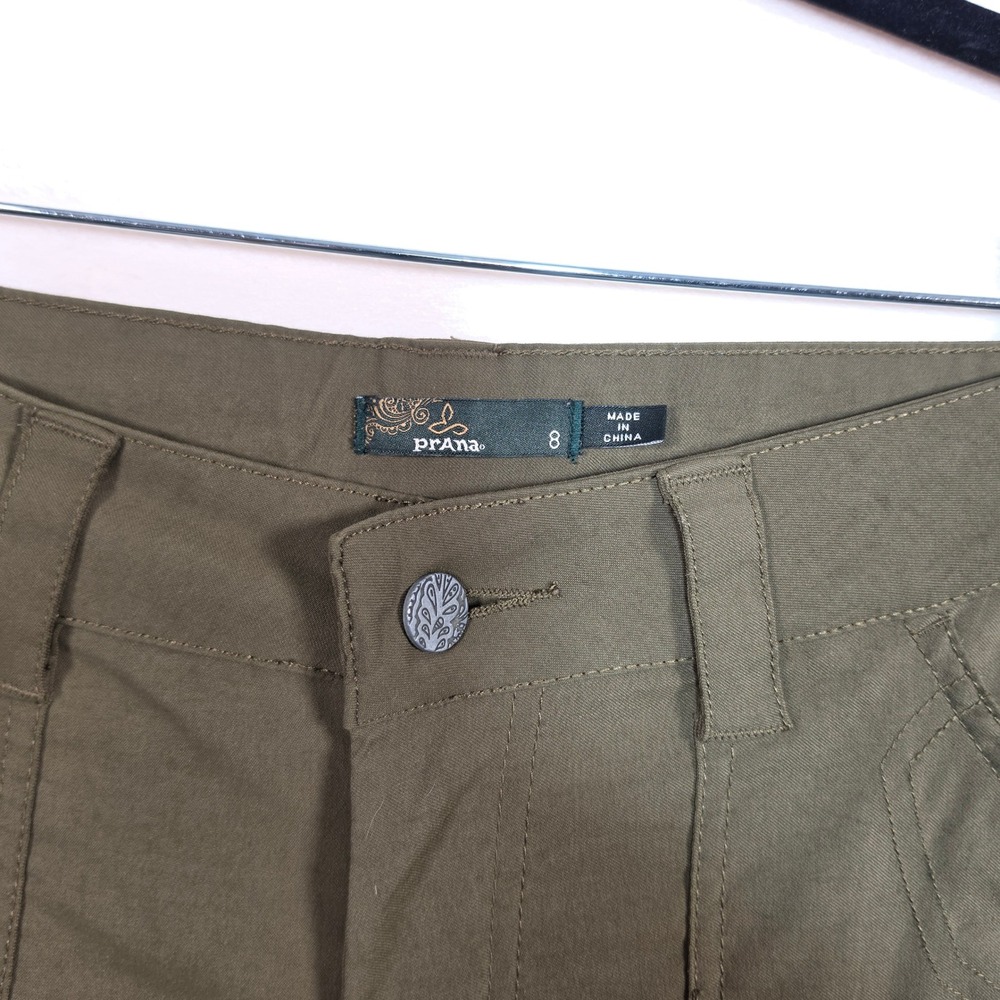 Prana Halle Convertible Pants Womens 8 Green Gorpcore Hiking Utility Athleisure - Picture 8 of 16